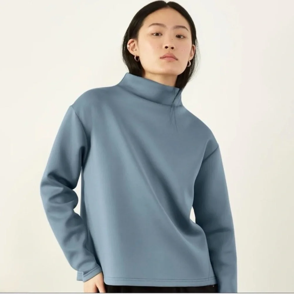 ADAY Blue Turtleneck Top - Picture 1 of 5